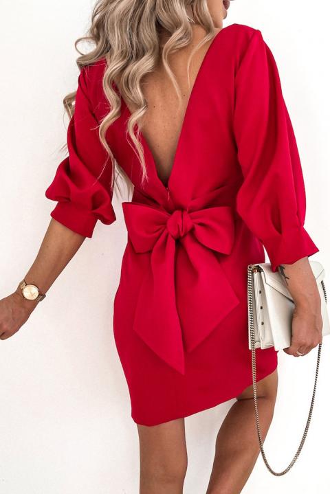Elegantna mini obleka Varsavia, rdeča