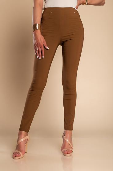 Elegantne dolge hlače Soarisa, rjave