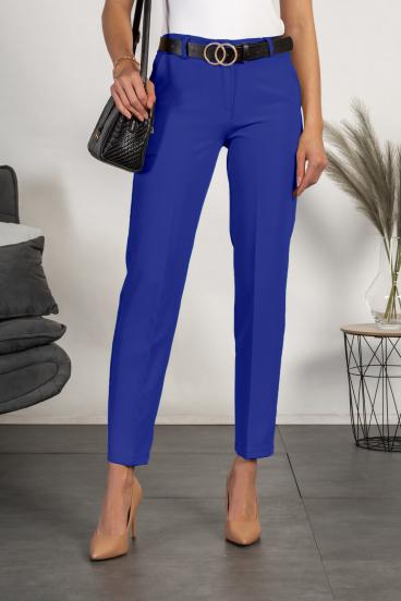 Elegantne dolge hlače z ravnimi hlačnicami Tordina, modra