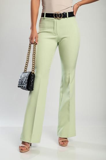 Elegantne dolge hlače Casera, pistacija