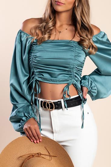 Eleganten crop top Livenza, menta