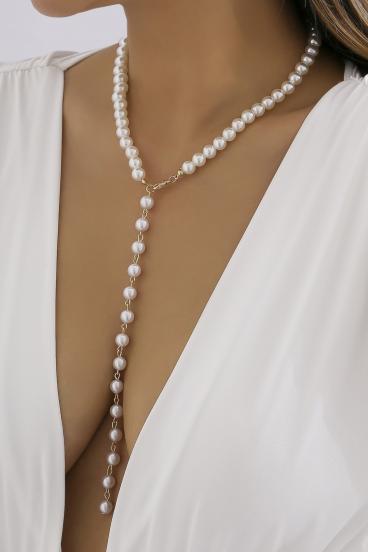 Elegantna verižica iz umernih perlic Montsia, zlate barve