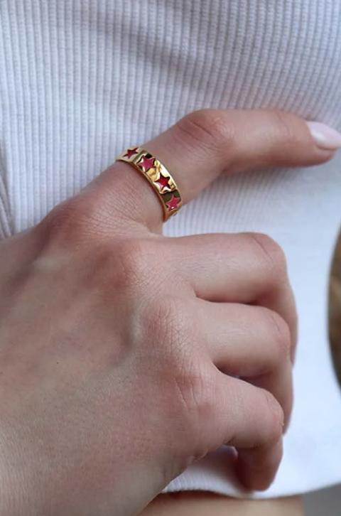 Eleganten prstan, rdeč