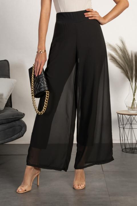 Elegantne dolge hlače Veronna, črna