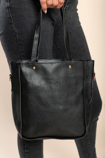 4-delni komplet torbic in denarnice, črn
