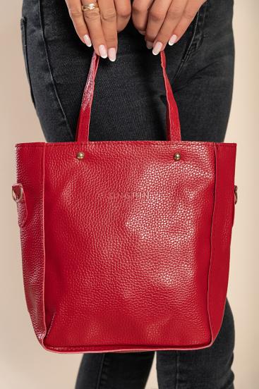 4-delni komplet torbic in denarnice, rdeč