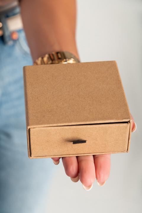 Škatlica za shranjevanje nakita, rjava