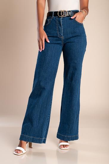 Jeans hlače s širokimi hlačnicami, modre