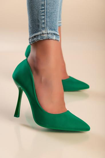 Čevlji z visoko peto, zeleni
