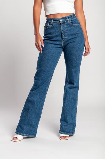 "Luxe jeans" Super raztegljive kavbojke na zvon z visokim pasom