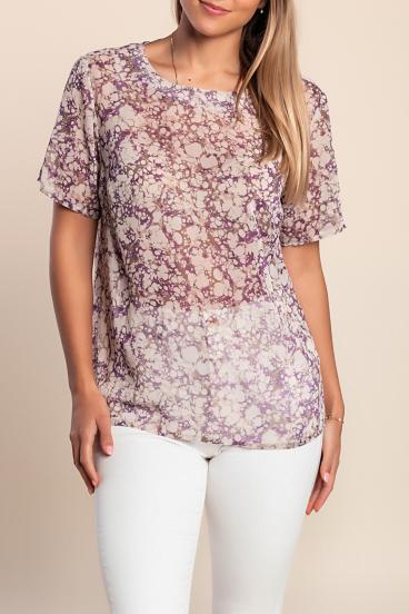 Bluza s kratkimi rokavi, vijola