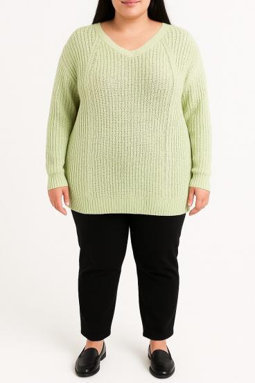 Plus size pulover, menta
