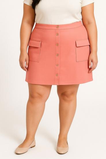 Plus size elegantno krilo, koralno