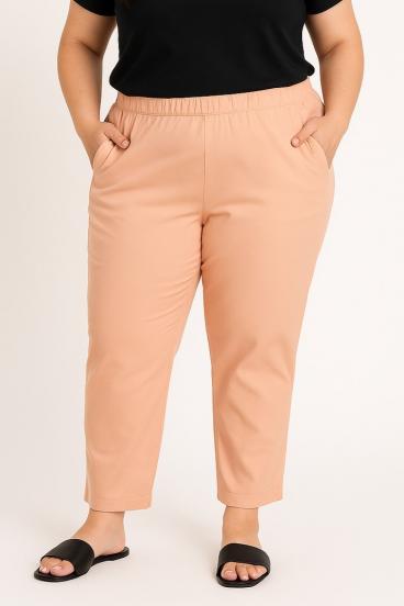 Plus size elegantne hlače, marelične