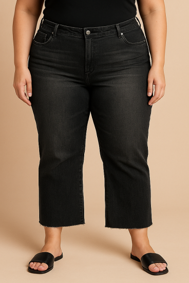 Plus size kavbojke, sive