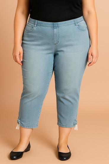 Plus size kavbojke, svetlo modre