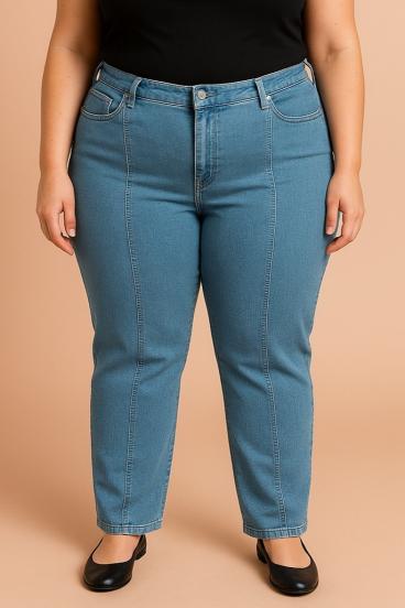 Plus size kavbojke, svetlo modre