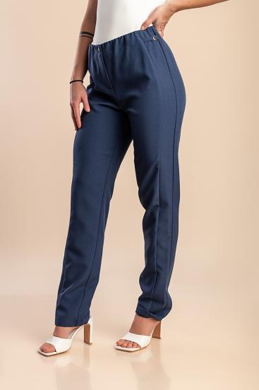 Plus size elegantne hlače, modre