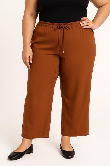 Plus size hlače, kamelje