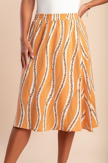 Plus size krilo s potiskom, oranžno