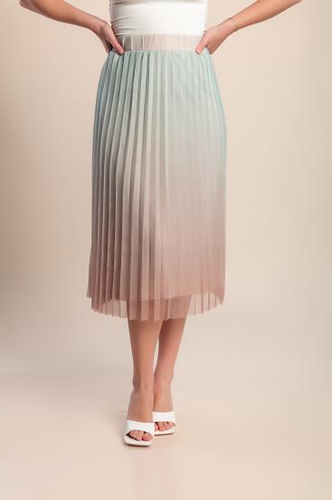 Plus size plisirano midi krilo, menta