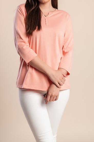 Bluza s 3/4 rokavi, marelična