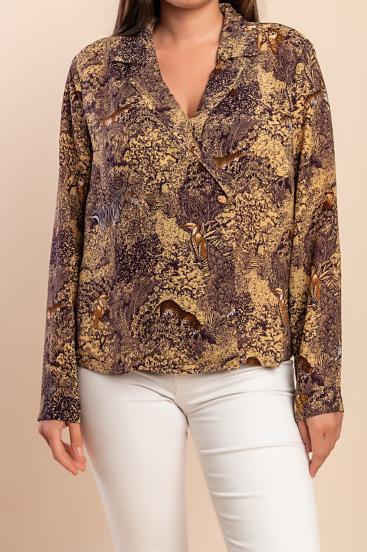 Bluza s potiskom, rjava