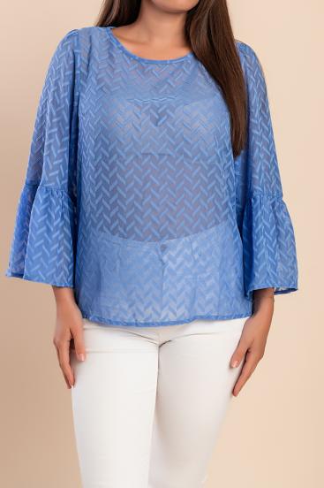 Polprosojna bluza, modra