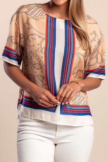 Bluza s potiskom, rumena