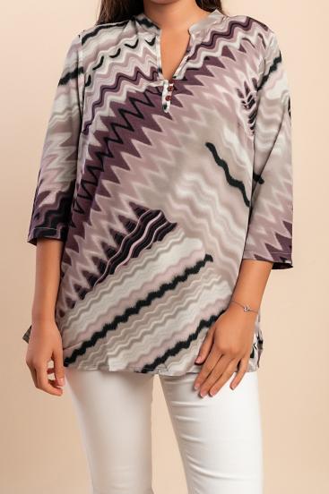 Bluza s potiskom, vijola