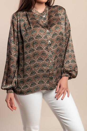 Bluza s potiskom, zelena