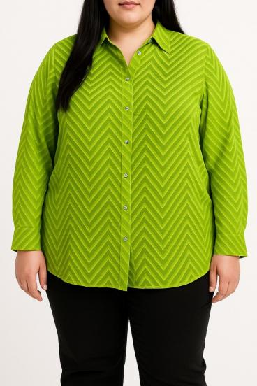 Plus size bluza, zelena
