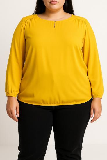 Plus size bluza, gorčična