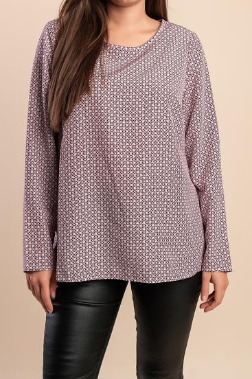 Bluza s potiskom, bordo