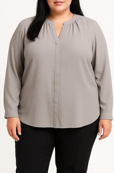Plus size bluza, siva