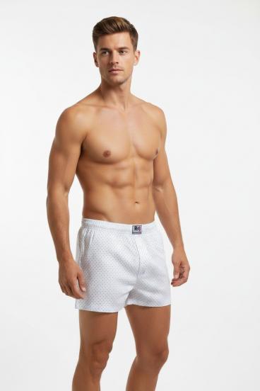 Bombažne moške boxer hlačke, bele