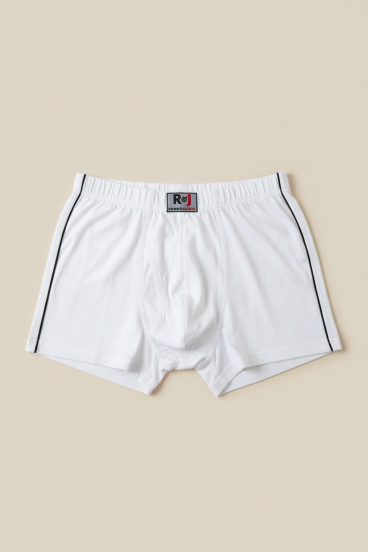 Bombažne moške boxer hlače, bele