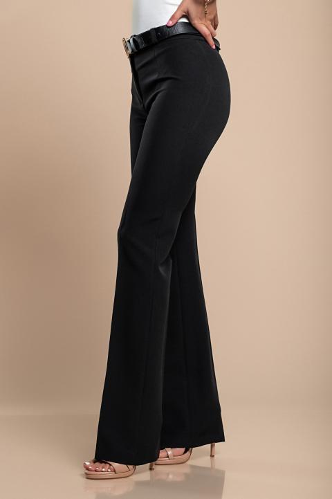 Elegantne dolge hlače z ravnimi hlačnicami, črne