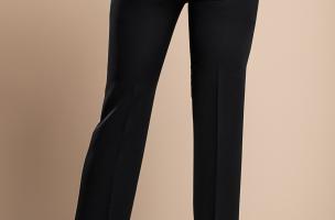 Elegantne dolge hlače z ravnimi hlačnicami, črne