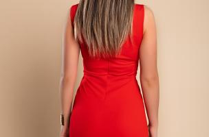 Elegantna mini obleka Teverina, rdeča