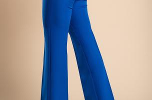Elegantne dolge hlače z ravnimi hlačnicami, modre