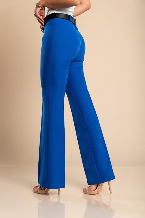 Elegantne dolge hlače z ravnimi hlačnicami, modre